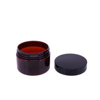 Pot en plastique PET ambré personnalisé avec couvercle, disponible en 50 ml, 60 ml, 100 ml, 120 ml, 250 ml, 400 ml, 500 ml, 2 oz, 3 oz, 4 oz, 5 oz, 6 oz, 8 oz, 12 oz, 16 oz