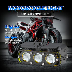 ไฟสปอร์ตไลท์ LED 3 เลนส์ พร้อมไฟ DRL สีแดง สำหรับมอเตอร์ไซค์ ไฟหน้ากันน้ำ ไฟตัดหมอกสำหรับรถยนต์ SUV ATV รุ่น MO-233 รับประกัน 2 ปี - Product Image 4