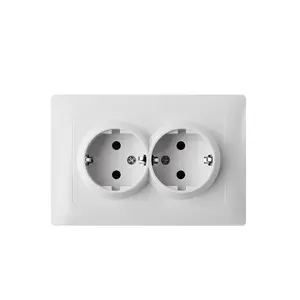 Fabriek Uk/Eu Standaard Dubbele Bende Vloer Gemonteerde Pop-Up Vloer Socket Doos Koper/Aluminium Hoes