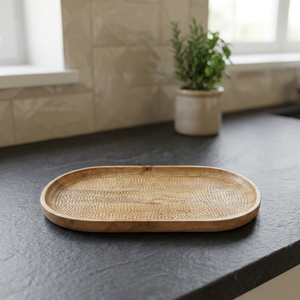 Bandeja de hojalata redonda antideslizante para Bar, Material de relieve original, producto de tamaño de forma brillante, venta al por mayor - Product Image 3