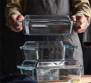 Bol à Soupe Assiettes Marmite avec Couvercle Salade Nouilles Instantanées Micro-ondes Récipient en Verre Résistant à la Chaleur <span class=keywords><strong>Four</strong></span> Rectangulaire - Product Image 6