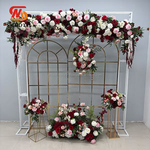 Fondo hecho a mano de flores artificiales para decoración de boda - Product Image 1