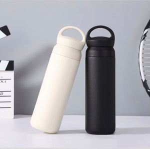 White Stainless Steel Travel Mug Vacuum Insulated Flask <b>Double</b> <b>Wall</b> Thermal Cup for Commute Office Car - Product Image 5