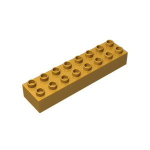 [Gobricks], venta al por mayor, 2x8, pieza de ladrillo grande, bloques de construcción grandes, piezas de ensamblaje con 16 agujeros (gruesos), en el - Product Image 3