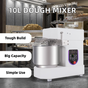 เครื่องผสมแป้งไฟฟ้าขนาด 10 ลิตร รุ่นใหม่ ความจุ 10 กก. อุปกรณ์ทำขนมปัง ผลิตภัณฑ์คุณภาพสูง เสียงเบา 3 กิโลวัตต์ ยี่ห้อ - Product Image 5