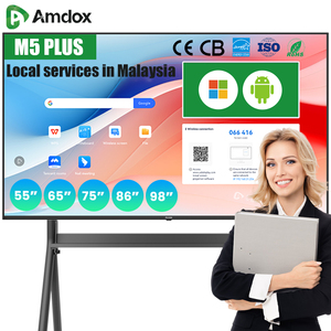Bảng tương tác thông minh màn hình cảm ứng điện dung 75 inch Amdox65 với hệ điều hành Android 14 và RAM 8GB dành cho phòng họp văn phòng - Product Image 1