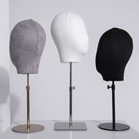 Mannequin en fibre de verre à succès, modèle de torse, présentoir de table, support de présentation de chapeau, perruque, velours, support debout