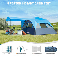 Tente Cabine Instantanée 4-8 Personnes-Installation Facile en 60 Secondes, Grande Tente de Camping Familiale Imperméable avec Intérieur Spacieux