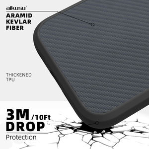 Étui de téléphone Aikusu 600D en fibre d'aramide Kevlar pour iPhone 13 14 15 16 17 Pro Max - Product Image 2