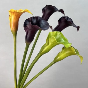 artificielles au réalisme exceptionnel, fabriquées à la main; lys en soie synthétique à tige longue de 84 cm - Product Image 1