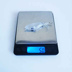 T-9150 trên bên phải 65mm/5G 80mm/10G trong suốt Topwater giải quyết cơ thể trống không sơn mồi splasher máy kéo plopper Mồi Câu Cá - Product Image 3