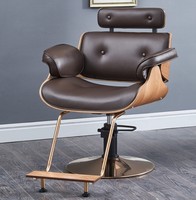 Usine En Gros 360 Degrés Rotation Or Base Et Bois Repose-pieds Gris Vintage Salon Styling Chaises