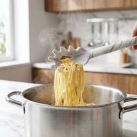 Ensemble d'ustensiles de cuisine en nylon recouvert de silicone à motif marbré, résistants à la chaleur et anti-rayures, outils de cuisine