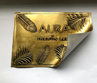 Etiqueta de Lujo para Botella de Perfume, con Relieve 3D en Dorado, de Estaño/Peltro