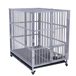 Heavy Duty Dog Crate Strong Metal Cage House Shape Pet Kennel Crate Playpen