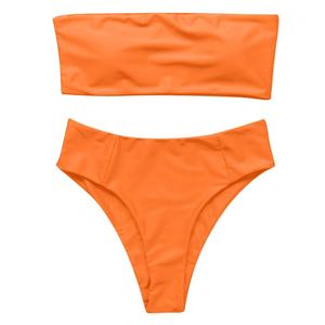 Bikini de Dos Piezas Sexy y a la Moda 2023, Traje de Baño de Corte Alto sin Tirantes para Mujer, Venta al por Mayor - Product Image 1