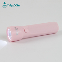 Senter LED Mini USB Isi Ulang, Senter Saku Ringkas dengan Kotak Hadiah, Lampu Darurat Portabel untuk Berkemah, Super Terang Taigexin