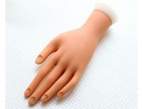 Manucure main modèle outil pratique prothétique main peut être plié/inséré ongle pièce manucure pratique colle prothétique main