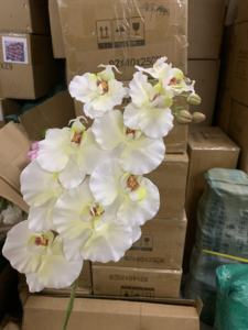 <span class=keywords><strong>Orquídea</strong></span> Artificial de Látex de Estilo Popular en Oferta, Orquídeas con 9 Cabezas y Volantes para Decoración del Hogar, Bodas, Sala de Estar, Año Nuevo - Product Image 2