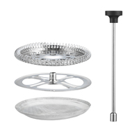 SEECIN Presse à café multifonctionnelle en verre borosilicate de haute qualité, capacité 600 ml, finition électroplaquée, idéale comme cadeau
