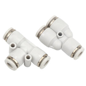 Raccord rapide pour tuyau pneumatique en PU de 8 mm, type T en plastique, PE-4/6/8/10/12/14/16, raccord de cylindre d'air et produit de tuyauterie - Product Image 1