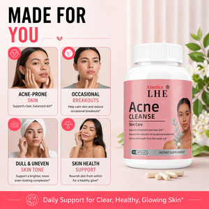 Suplemento Nutracéutico para el Acné, Fabricante de Productos para el Cuidado de la Piel con Vitamina A y Mezcla de Hierbas para una Piel Clara, 90 Cápsulas - Product Image 3