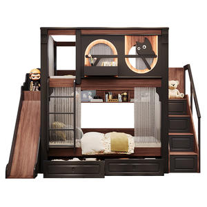 Moda moderna in legno massello per bambini letto a castello multifunzionale per bambini letto con cassetto scorrevole - Product Image 3