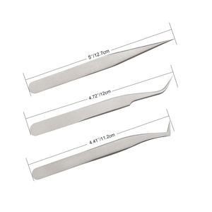 Pinces à cils de haute qualité, pointe fine, revêtement noir, acier inoxydable allemand, pinces à cils en vente - Product Image 2