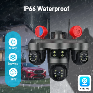 Cámara de Seguridad Exterior IP66 IP con Detección de Movimiento, Visión Nocturna, Rotación de 360 Grados, Conectividad WiFi, Pantalla y Triple Lente de 18MP 3PTZ - Product Image 3