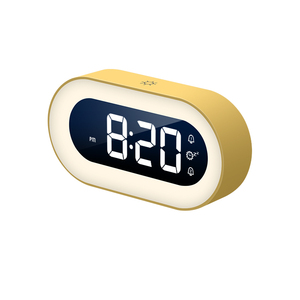 Hot sales led night light <strong>clocks</strong> modern <strong>design</strong> digital desktop <strong>table</strong> mirror music alarm <strong>clock</strong> - Product Image 3