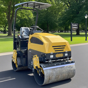 चीन निर्माता डीजल रोड रोलर ग्राउंड कंक्रीट डामर रोड रोलर हाइड्रोलिक ड्राइव डबल व्हील रोड रोलर - Product Image 1