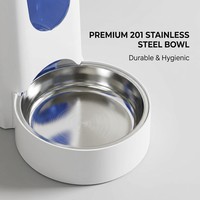 Distributeur automatique de nourriture et d'eau pour animaux de compagnie en plastique, à gravité, pour chat et chien, base antidérapante, 4L de nourriture, 1000ml d'eau