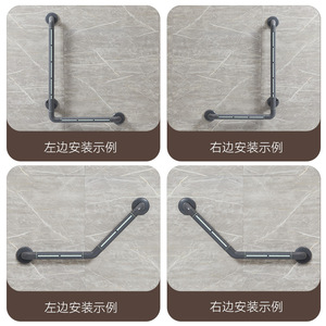 Barre d'appui de salle de bain Si Yue 5383 grise antidérapante en nylon et acier inoxydable pour la sécurité sous la douche - Product Image 4