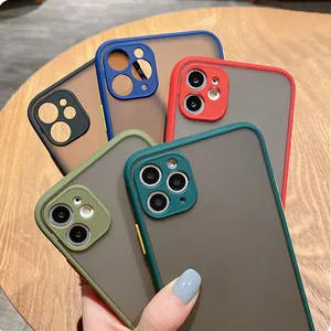 Free Sample Candy Lens Camera Protection Matte Frosted Hard Cover Armor Case For IPhone 14 Pro Max 13 Mini 12 11 XS XR X 8 7 Plu