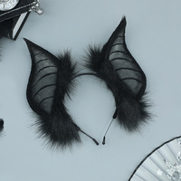 H0008 Serre-tête chauve-souris d'Halloween, accessoire capillaire pour costume de diffusion en direct des influenceurs en ligne