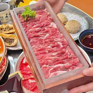 Bandeja Rectangular para Servir Hot Pot de Carne, de Madera y Acrílico, Irrompible, para Uso Comercial en Restaurantes - Product Image 2