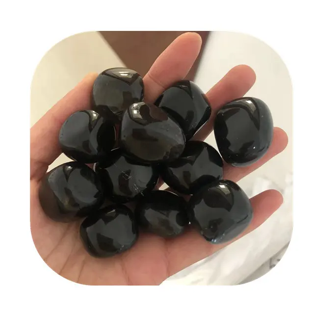 Vente en gros, cristaux de guérison, pierres naturelles noires d'obsidienne, vente en gros, 20-30mm