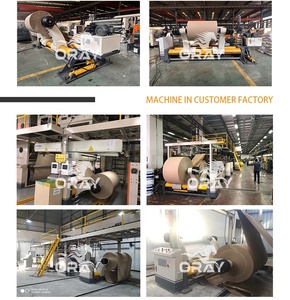 Support de rouleaux de moulin hydraulique sans arbre Oray - Robuste pour ligne de production de papier ondulé 3, 5, 7 plis - Machine de déroulage de papier jumbo - Product Image 2