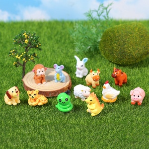 Figuras de animales del zodiaco en miniatura de resina, juego de 12 piezas, juguetes coleccionables para niños de 7 a 12 años, idea de regalo unisex - Product Image 2