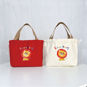 Bolsa de Lona de Algodón Reutilizable, Resistente y Ecológica, con Cordón, para Almacenamiento de Loncheras Bento, con Logotipo Personalizado al por Mayor - Product Image 5