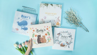 Carnet de souvenirs personnalisé pour bébé : Journal de croissance mensuel, livre de jalons et de souvenirs pour bébés