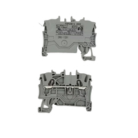 2002-1201 Neuf, Original Allemand, En Stock, Bloc de jonction traversant à 2 conducteurs, Gris, Serre-câble à enfoncement pour rail DIN, 2.5mm²
