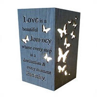 Boîte en bois avec veilleuse LED, bois massif, gravure personnalisée, veilleuse photo, OEM/ODM disponible, taille et forme personnalisables