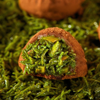 Vente en gros Truffe Chocolat Dubaï Goût sucré Remplissage chocolat au lait Pâte de pistache Chocolat truffe