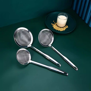 304 Stainless Steel <b>Strainer</b> Fine <b>Mesh</b> Kitchen Sieve For Soy Milk Noodles Oil Separation - Product Image 1