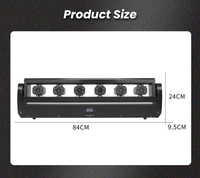 Lumière laser Full Color 6 Eyes Dj Disco 500mw RGB Lazer Light DMX Stage Moving Head Laser Bar