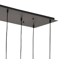 Plafonnier Shelby à Installation Facile, 8 Lumières LED Tulipe Combinées, Ambiance Chaleureuse, Maison et Bureau, Base en Acier et Verre, Montage en Surface