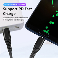 Kabel USB C 1m 2m Harga Murah, Pengisi Daya Cepat PD 60W Tipe-C untuk Ponsel