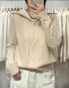 Maglione Invernale Casual da <span class=keywords><strong>Donna</strong></span> a Collo Alto, Top <span class=keywords><strong>in</strong></span> Maglia 100% Cashmere Anti-Pilling Traspirante - Product Image 1