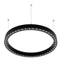 Anneaux Acryliques Dorés De Luxe Suspendus Salon Rond Dimmable Led Pendentif Lumières Pour La Maison